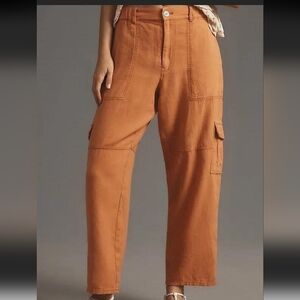 Pilcro Linen Anthropologie Brown Casual Pants